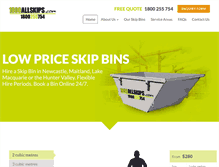 Tablet Screenshot of 1800allskips.com